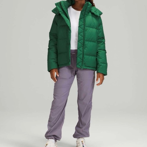 Lululemon Wunder Puff Jacket Coat Puffer Everglade Green 600 Fill Goose Down Sz4 - Picture 6 of 9